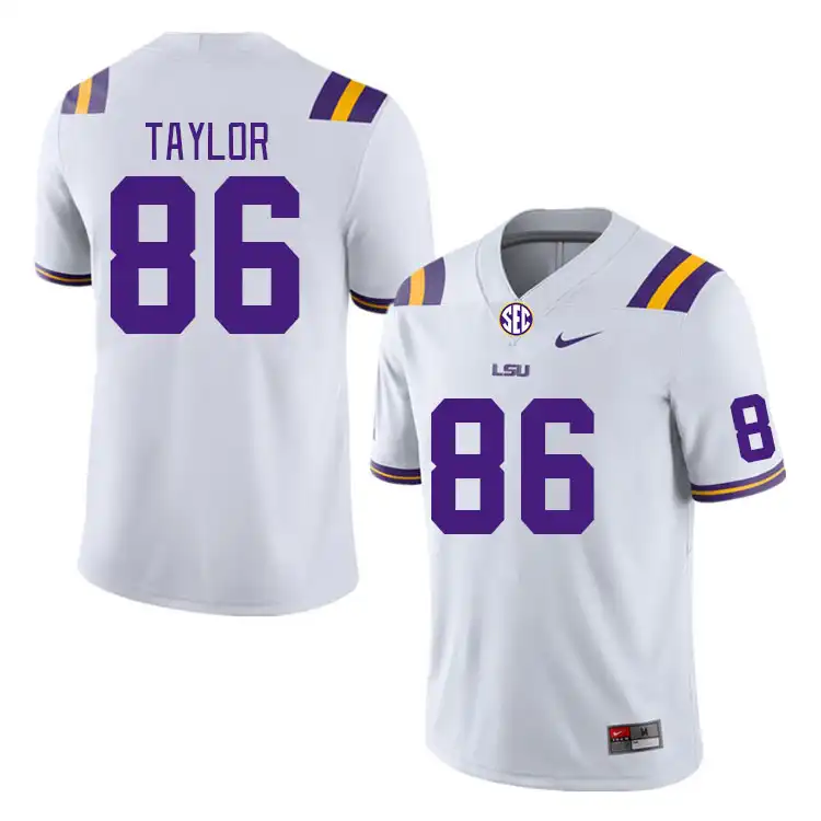 Men's LSU Tigers Mason Taylor #86 White NCAA Football Jersey